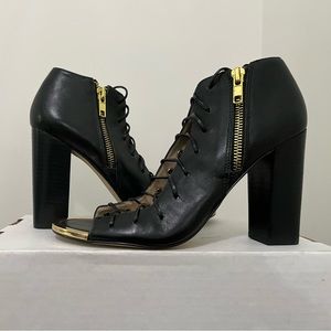 Aldo leather lace-up heels